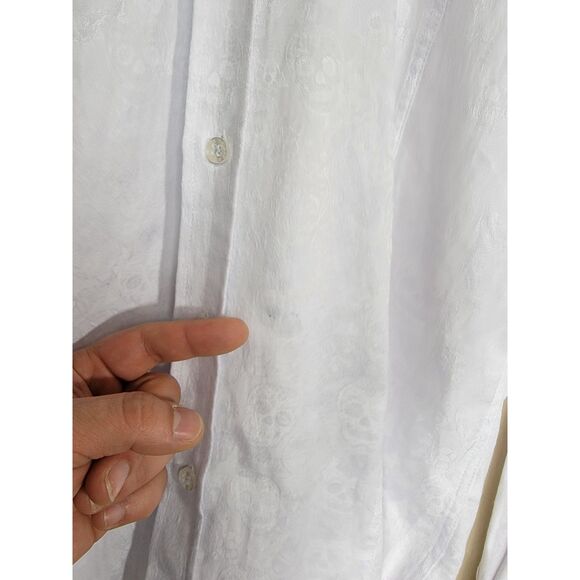 Buckle Eight X Premium Skulls Long Sleeve Button Shirt - Small - Picture 4 of 8